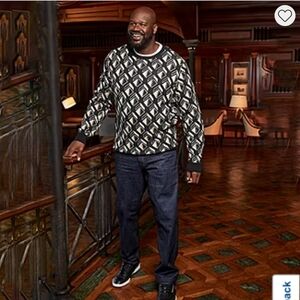 Shaquille O'neal XLG Sweater Geo Pattern SIZE XLT